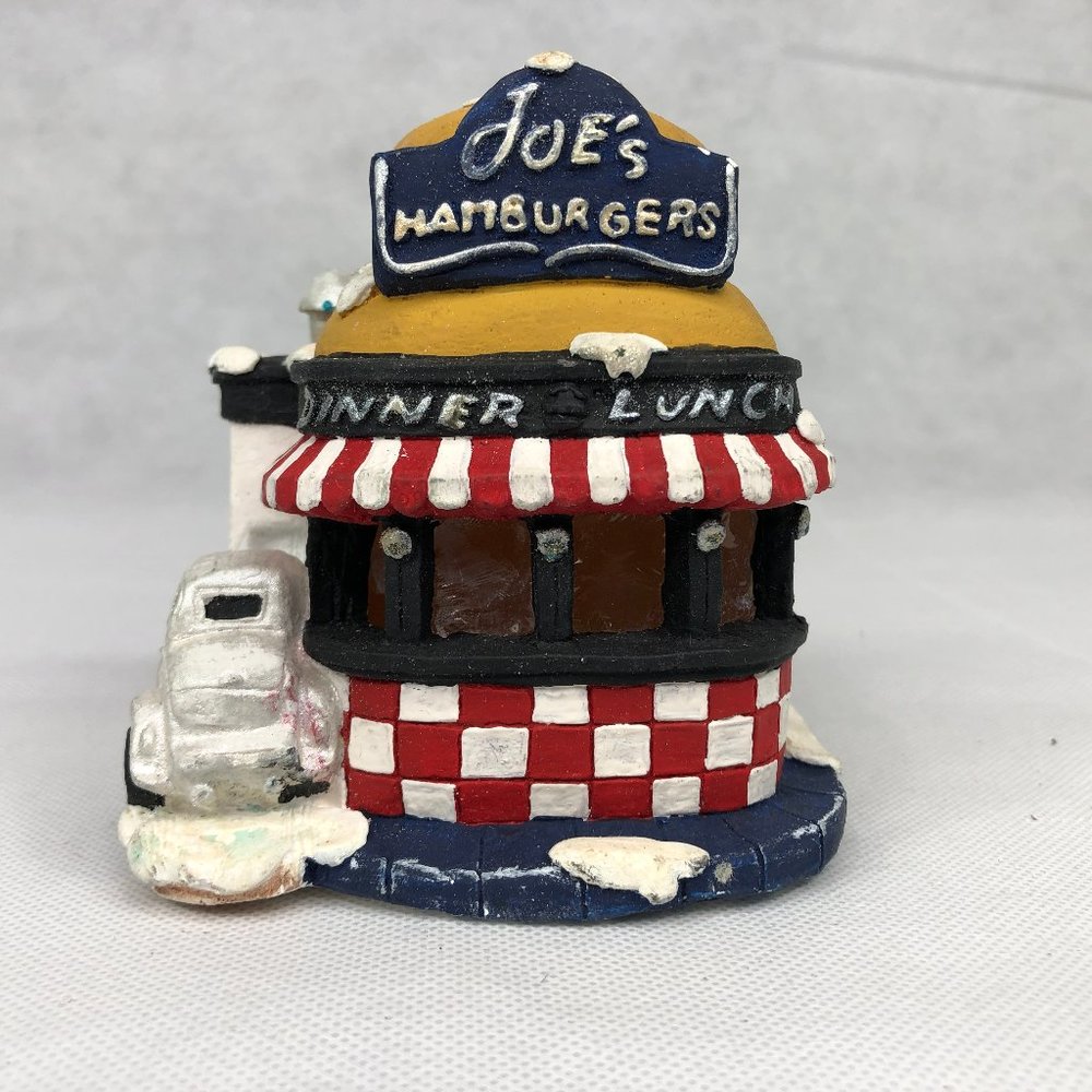 Painted  Ceramic Joe's Hamburgers Clay Gingerbread